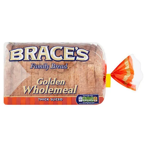 Brace's Family Bread Golden Wholemeal Thick Sliced 800g