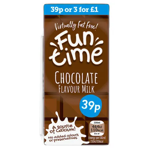 Fun Time Chocolate Flavour Milk 200ml