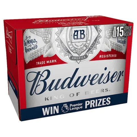 Budweiser King of Beers Lager Beer 15 x 300ml