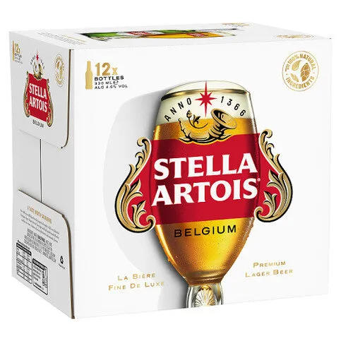 Stella Artois Belgium Premium Lager Beer 12 x 330ml