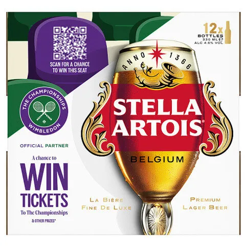 Stella Artois Belgium Premium Lager Beer 12 x 330ml