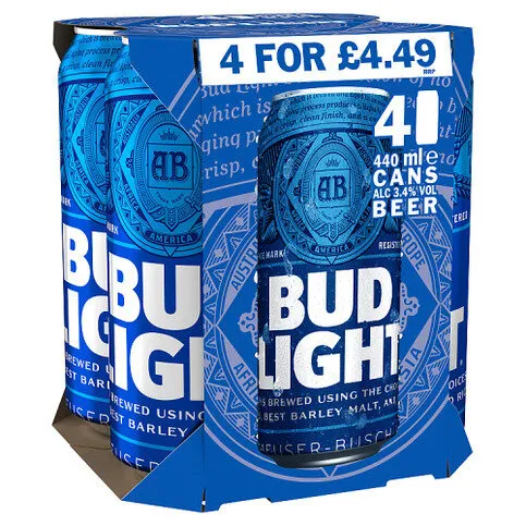 Bud Light Beer 4 x 440ml