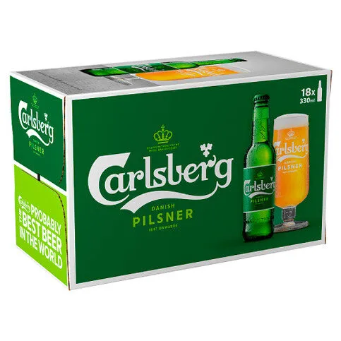 Carlsberg Danish Pilsner Lager Beer 18x330ml