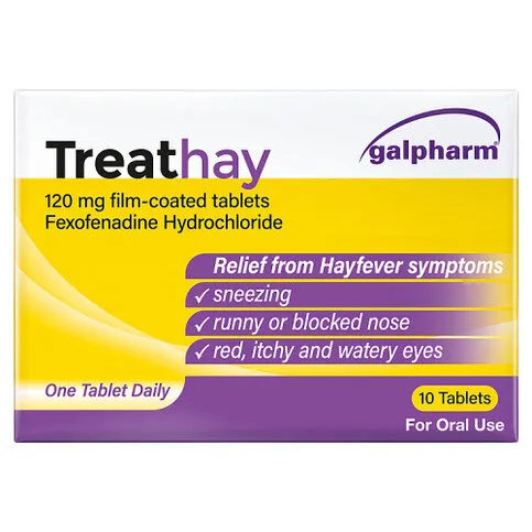 TREATHAY FEXOFENADINE 120MG TABS 10's