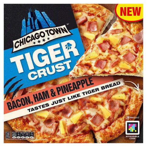 Chicago Town Tiger Crust Bacon, Ham & Pineapple 380g
