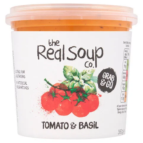 The Real Soup Co. Grab & Go Tomato & Basil 380g