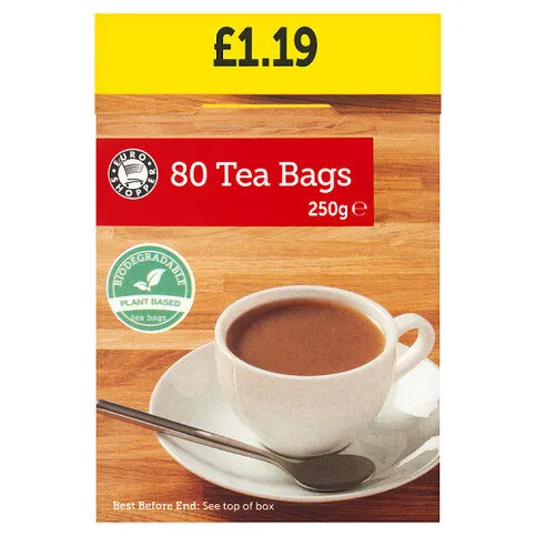 Euro Shopper 80 Tea Bags 250g