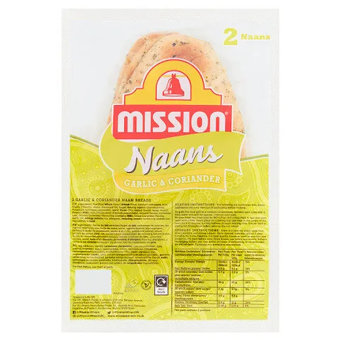 Mission 2 Garlic & Coriander Naan Breads