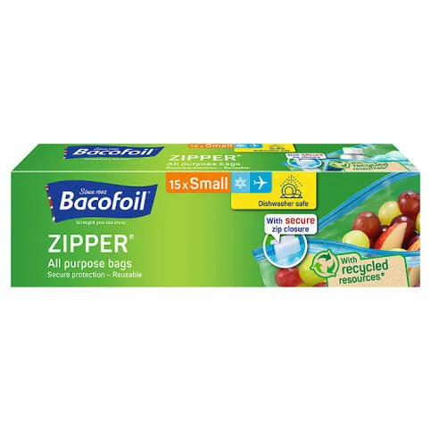 Bacofoil Zipper 15 Small All Purpose Bags
