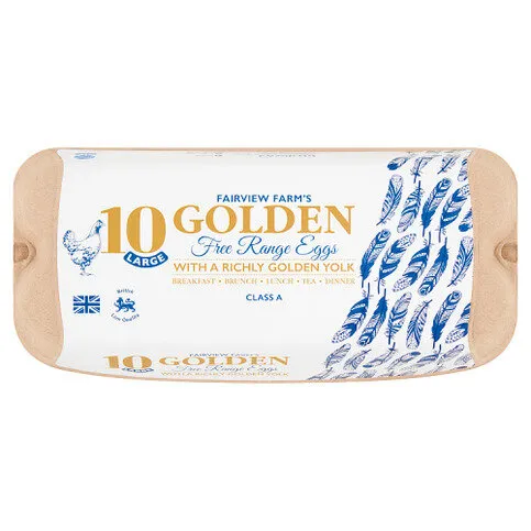 Fairview Farm's 10 Large Gloriously Golden Free Range Eggs
