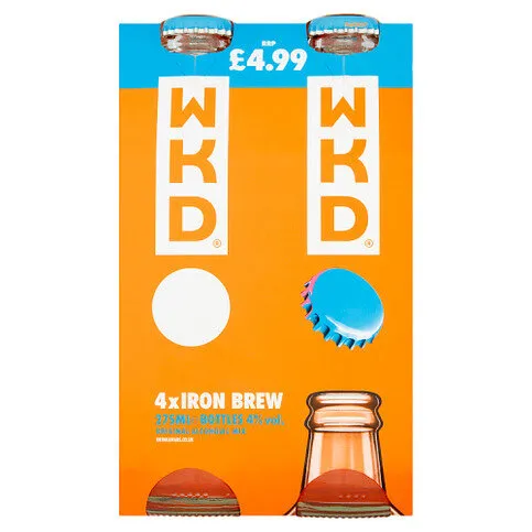 WKD Iron Brew Alcoholic Ready to Drink Multipack 4 x 275ml PMP