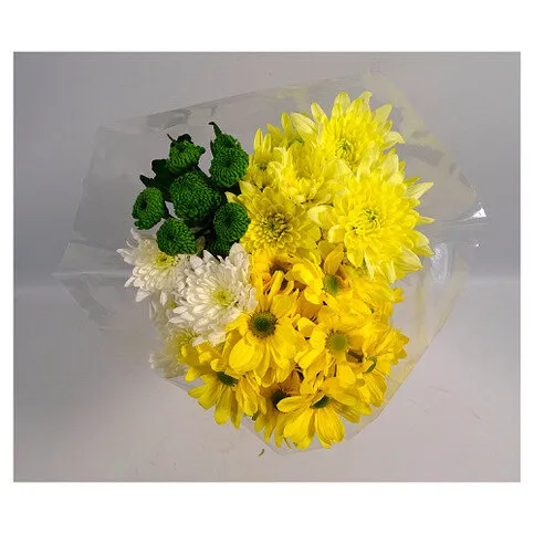 Olive & Acacia Chrysanthemum Bouquet