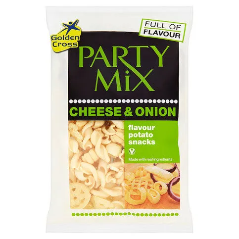 Golden Cross Party Mix Cheese and Onion Flavour Potato Snack 125g