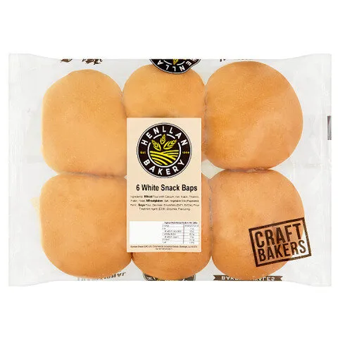 Henllan Bakery 6 White Snack Baps