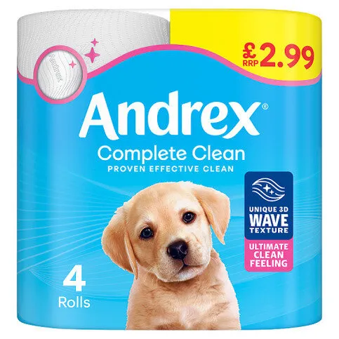 Andrex 4 Complete Clean Rolls