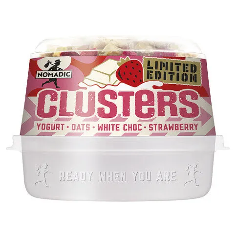 Nomadic Limited Edition Clusters Yogurt, Oats, White Choc, Strawberry 169g