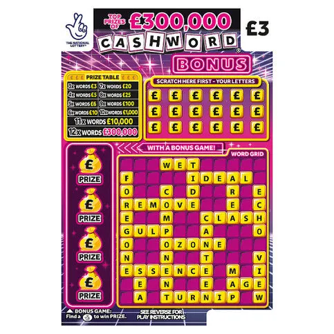 National Lottery £3 £300,000 Cashword Bonus Scratchcard Game