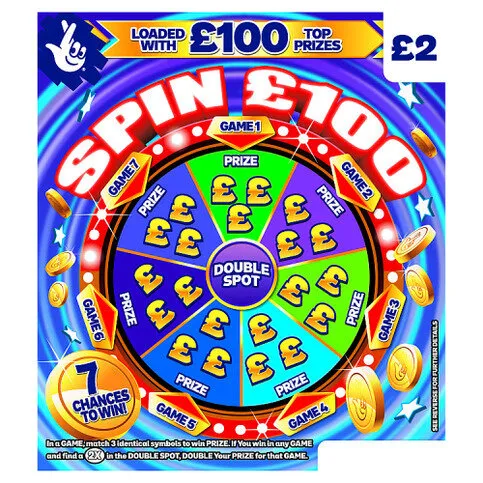 National Lottery Spin £100 Scratchcard Game