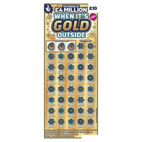 National Lottery When It's Gold Outside Scratchcard Game