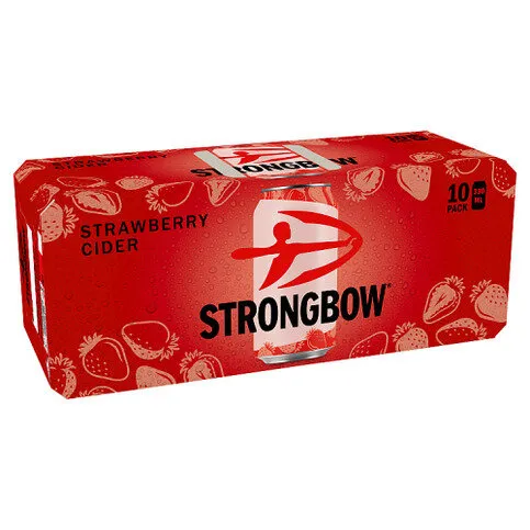 Strongbow Strawberry Cider Cans 10 x 330ml