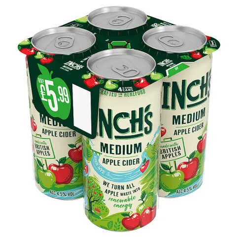 Inch's Medium Apple Cider Can 4 x 440ml
