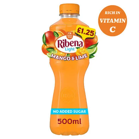 Ribena Mango and Lime Juice Drink No Added Sugar 500ml PMP £1.25