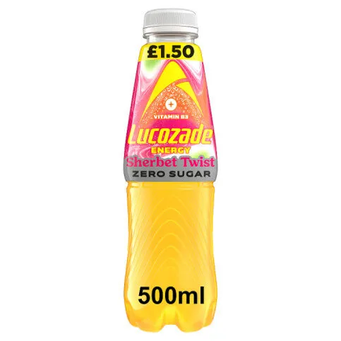 Lucozade Energy  Zero Sugar Drink Sherbet Twist 500ml