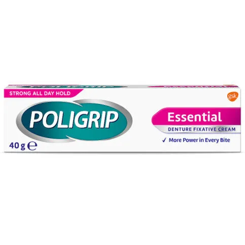 Poligrip Essential Denture Fixative Cream 40g