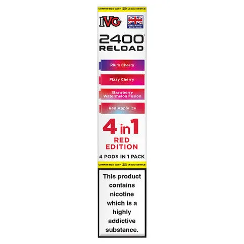 IVG 2400 Reload 4 in 1 Red Edition Pods