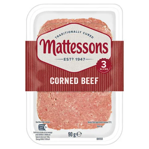 Mattessons Corned Beef 3 Slices 90g