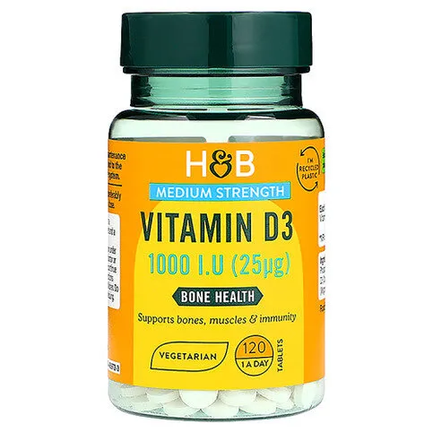 Holland & Barrett Vitamin D 1000 I.U 25ug 120 Tablets