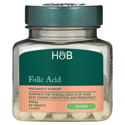 Holland & Barrett Folic Acid 400ug 90 Tablets