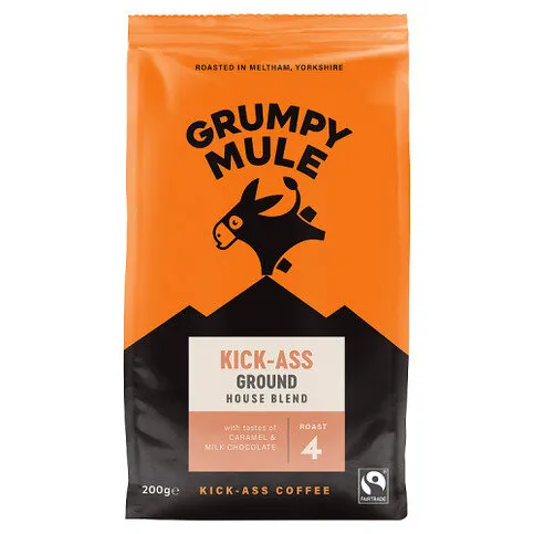 Grumpy Mule Kick Ass House Blend Ground Coffee 6 x 200g