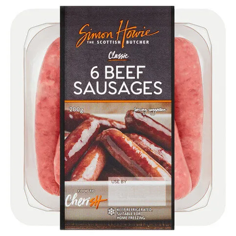 Simon Howie The Scottish Butcher 6 Classic Beef Sausages 200g