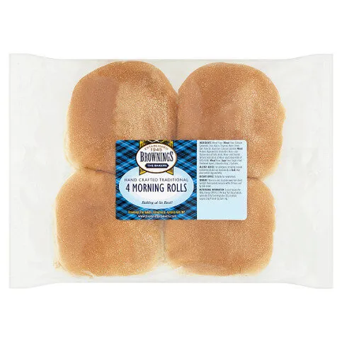 Brownings 4 Hand Crafted Traditional Morning Rolls