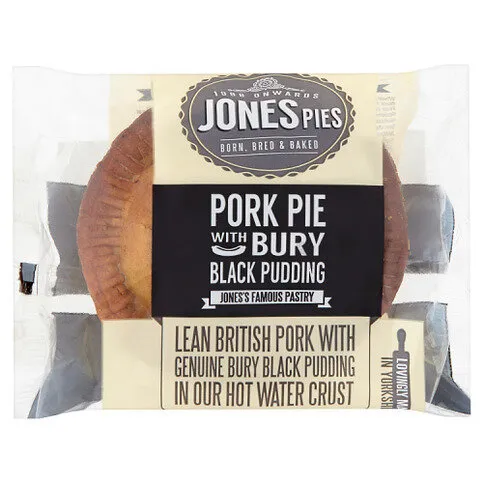 Jones Pies Pork Pie with Bury Black Pudding 160g