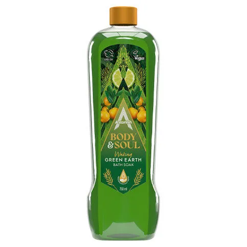 Astonish Body & Soul Waking Green Earth Bath Soak 750ml