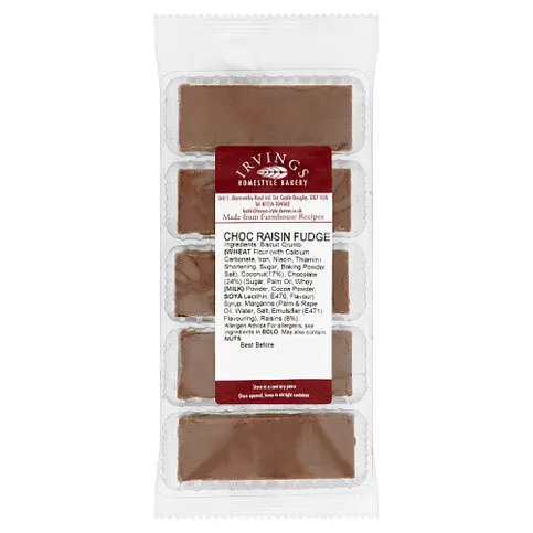 Irvings Homestyle Bakery Choc Raisin Fudge