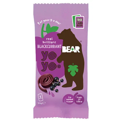 BEAR Yoyos Blackcurrant 20g