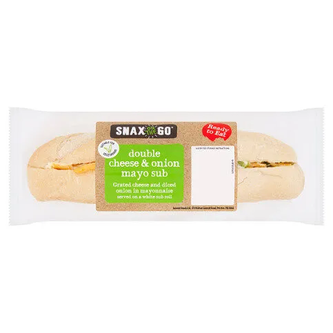 Snax On the Go Double Cheese & Onion Mayo Sub 175g