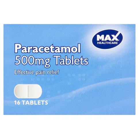 MAX PARACETAMOL 500MG CAPLETS 16S