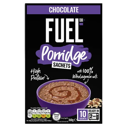 Fuel10K Chocolate Porridge Sachets 10 x 36g (360g)