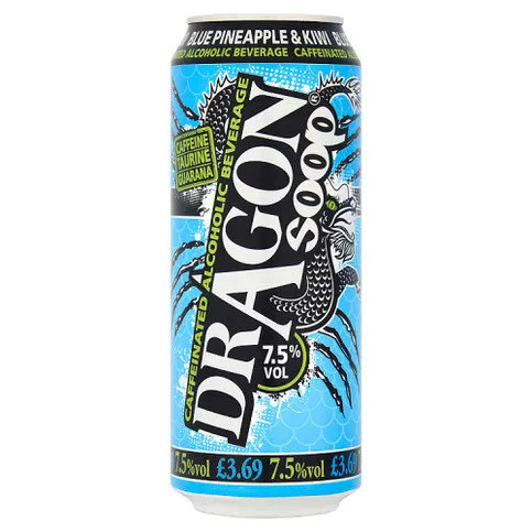 Dragon Soop Blue Pineapple & Kiwi Caffeinated Alcoholic Beverage 500ml