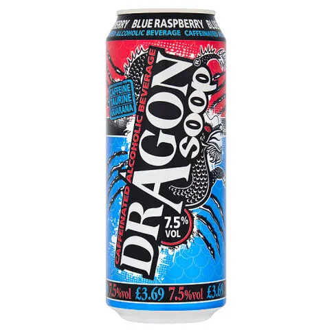 Dragon Soop Blue Raspberry Caffeinated Alcoholic Beverage 500ml