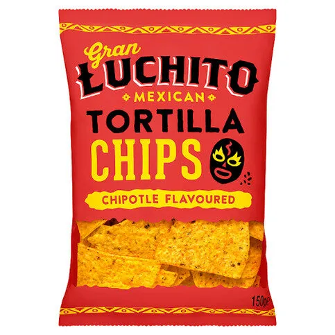 Gran Luchito Mexican Tortilla Chips Chipotle Flavoured 150g
