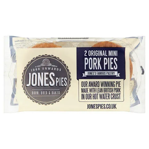Jones Pies 2 Original Mini Pork Pies 116g