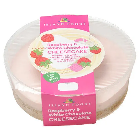 Island Salad Raspberry & White Choc Cheesecake 450g