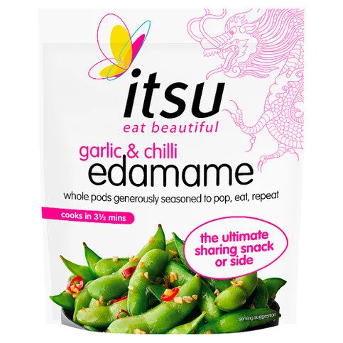 Itsu Garlic & Chilli Edamame 300g