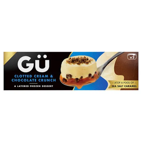 Gü Clotted Cream & Chocolate Crunch A Layered Frozen Dessert 2 x 80g (160g)