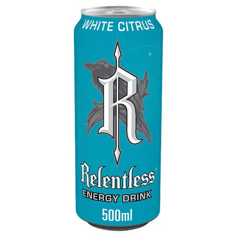 Relentless White Citrus Energy Drink 500ml Can